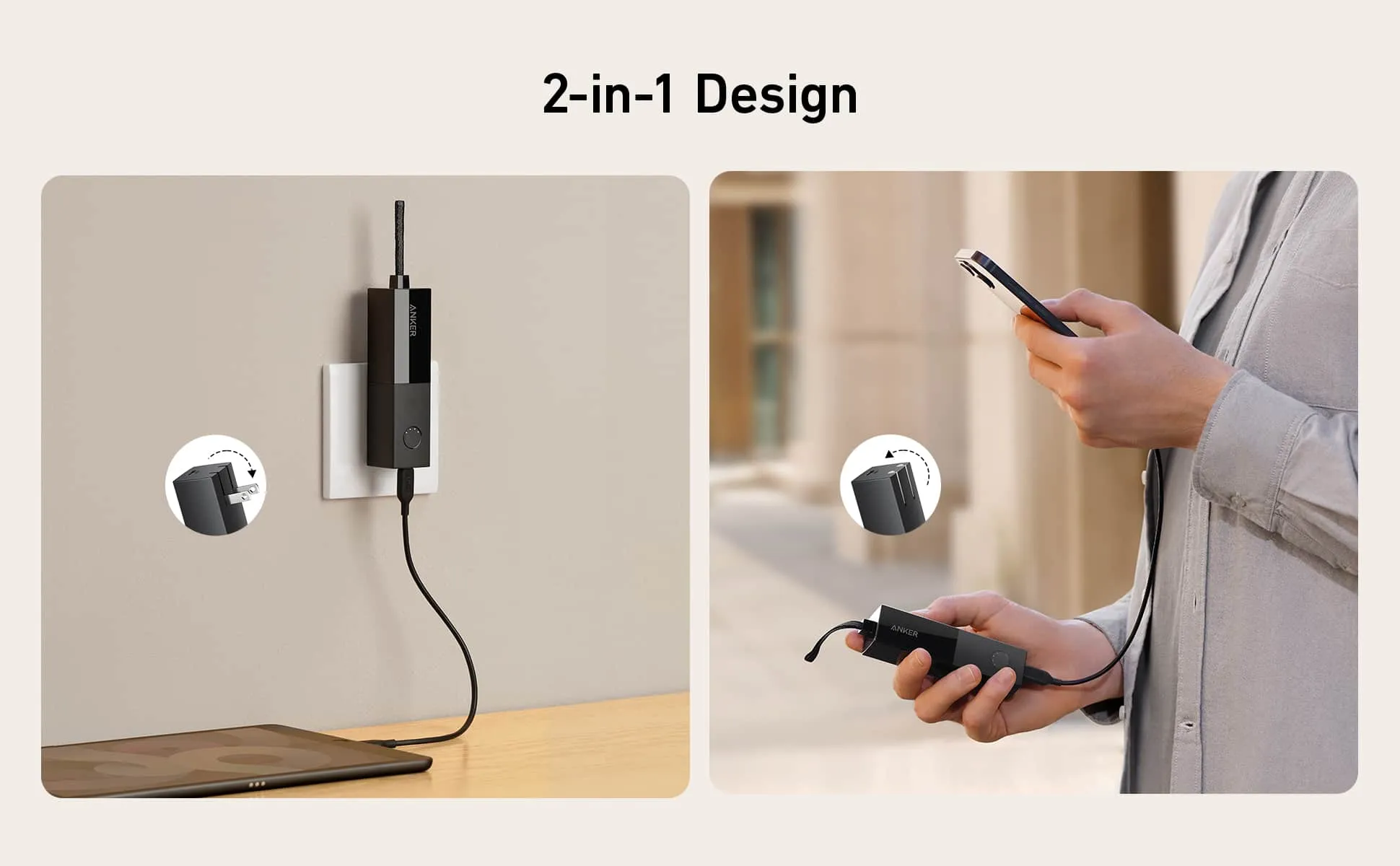 Anker A1633 - Pin sạc dự phòng Anker PowerCore Fusion kiêm củ sạc nhanh 20w 5000mAh - <ul> <li>Model: Anker A1633 PowerCore Fusion</li> <li>Kích thước: 11.3 x 3 x 3 cm</li> <li>Trọng lượng: 170 g</li> <li>Input: 100-240V ~ 50-60Hz 0.5A</li> <li>Output: 5V = 3A / 9V = 2.22A Max</li> <li>Dung lượng: 5000 mAh</li> </ul>