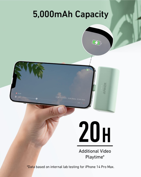 Anker A1645 Pin dự phòng 5000mAh kèm đầu sạc lightning sạc nhanh -