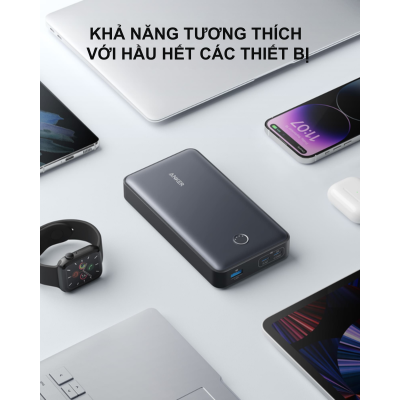 Anker A1379 - Pin sạc dự phòng Anker PowerCore 537 dung lượng 24000mah cho Laptop, điện thoại, tai nghe, sạc nhanh 65W - <div class="css-146c3p1 r-bcqeeo r-1ttztb7 r-qvutc0 r-37j5jr r-a023e6 r-16dba41 r-1adg3ll r-1b5gpbm r-a8ghvy" dir="ltr"><span class="css-1jxf684 r-bcqeeo r-1ttztb7 r-qvutc0 r-poiln3">Pin sạc dự phòng Anker A1379 – PowerCore 537 sở hữu dung lượng 24.000mAh, hỗ trợ sạc nhanh 65W qua USB-C, lý tưởng cho laptop, điện thoại và tai nghe. Với 2 cổng USB-C và 1 USB-A, sản phẩm cho phép sạc đồng thời nhiều thiết bị, tái sạc đầy trong 3,5 giờ bằng sạc 30W. Thiết kế nhỏ gọn, tích hợp bảo vệ thông minh, đây là lựa chọn hoàn hảo cho nhu cầu di động.</span></div>