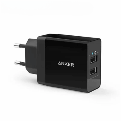 Anker A2021 - Củ sạc Anker 2 cổng PowerPort 2, công suất 24w, chân gập