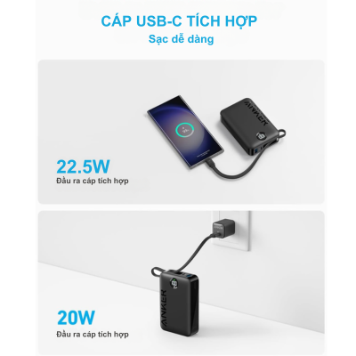 Anker A1647 - Pin Sạc Dự Phòng Anker 335 dung lượng 20000mAh, 3 Cổng Kèm Móc Treo và Giá Đỡ, cáp type C - <div class="css-146c3p1 r-bcqeeo r-1ttztb7 r-qvutc0 r-37j5jr r-a023e6 r-16dba41 r-1adg3ll r-1b5gpbm r-a8ghvy" dir="ltr"><span class="css-1jxf684 r-bcqeeo r-1ttztb7 r-qvutc0 r-poiln3">Pin Sạc Dự Phòng Anker 335 (A1647) sở hữu dung lượng lớn 20.000mAh, hỗ trợ sạc nhanh 22.5W qua 3 cổng tiện lợi. Tích hợp cáp USB-C, móc treo và giá đỡ, sản phẩm mang đến sự di động tối ưu. Thiết kế trẻ trung với 4 màu sắc nổi bật, phù hợp mọi phong cách. Công nghệ an toàn ActiveShield 2.0 đảm bảo sạc ổn định, không lo quá nhiệt.</span></div>