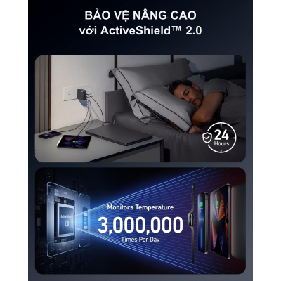 Anker A2340 - Củ sạc nhanh Anker 747 150w 3 cổng type C, 1 USB-A công nghệ mới GaNPrime hỗ trợ PD/PPS - <div class="css-146c3p1 r-bcqeeo r-1ttztb7 r-qvutc0 r-37j5jr r-a023e6 r-16dba41 r-1adg3ll r-1b5gpbm r-a8ghvy" dir="ltr"><span class="css-1jxf684 r-bcqeeo r-1ttztb7 r-qvutc0 r-poiln3">Anker A2340 – Củ sạc nhanh Anker 747 150W với 3 cổng USB-C và 1 USB-A, hỗ trợ công nghệ GaNPrime, sạc nhanh PDPPS cho laptop, điện thoại. Thiết kế nhỏ gọn, phân bổ thông minh, sạc đồng thời 4 thiết bị. Tích hợp bảo vệ ActiveShield 2.0, đảm bảo an toàn tối ưu.</span></div>