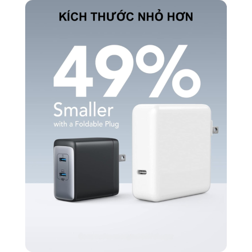 Anker A2666 - Củ Sạc Nhanh Anker PowerPort III, công suất 65W 2 cổng GaN II, PD/PPS/QC dành cho điện thoại/tablet/latop - Hình ảnh 3