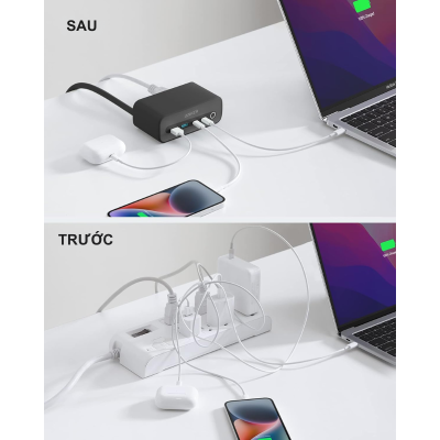 Anker A91C0 - Trạm sạc nhanh nhiều cổng Anker 525, công suất 67W, gồm 3AC, 2USB A, 2USB C - <div class="css-146c3p1 r-bcqeeo r-1ttztb7 r-qvutc0 r-37j5jr r-a023e6 r-16dba41 r-1adg3ll r-1b5gpbm r-a8ghvy" dir="ltr"><span class="css-1jxf684 r-bcqeeo r-1ttztb7 r-qvutc0 r-poiln3">Trạm sạc nhanh Anker A91C0 (525 Charging Station) cung cấp công suất 67W, tích hợp 3 ổ AC, 2 cổng USB-A và 2 USB-C, hỗ trợ sạc tối đa 7 thiết bị cùng lúc. Thiết kế nhỏ gọn, dây dài 1.5m, phù hợp cho gia đình, văn phòng hoặc du lịch. Công nghệ GaN và ActiveShield™ 2.0 đảm bảo sạc nhanh, an toàn và hiệu quả.</span></div>