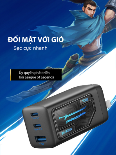 Anker A9523 - Củ Sạc Anker YASUO công suất 65W, 2C 1A PD3.0/PPS/QC (Bản Đặc Biệt) - <ul> <li>Model: Anker A9523 65w</li> <li>Kích thước: 72.5 mm × 37 mm × 33.5 mm</li> <li>Trọng lượng: 125g</li> <li>Input: 100 - 240Vv ~ 1.5A - 50/60Hz</li> <li>Single Port Output: USB-C 1 (65W Max) / USB-C 2 (65W Max) / USB-A (22.5W Max)</li> <li>Dual Port Output USB-C 1 + USB-C 2 (45W Max + 20W Max) / USB-C 1 + USB-A (40W Max + 22.5W) / USB-C 2 + USB-A (12W Max + 12W Max)</li> <li>Triple Port Output USB-C 1 (40W Max), USB-C 2 (12W Max), USB-A (12W Max)</li> </ul>