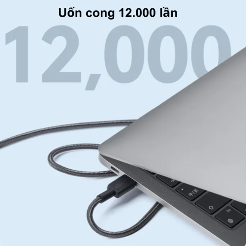 Anker A81F5 - Cáp sạc nhanh Anker C to C sạc IP/android/laptop bện Nylon dài 0.9m - Hình ảnh 4