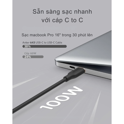 Anker A8552 - Cáp sạc nhanh Anker PowerLine III Flow, C to C, 0.9m, 100W 5A Siêu bền, chống bám bẩn - <div class="css-146c3p1 r-bcqeeo r-1ttztb7 r-qvutc0 r-37j5jr r-a023e6 r-16dba41 r-1adg3ll r-1b5gpbm r-a8ghvy" dir="ltr"><span class="css-1jxf684 r-bcqeeo r-1ttztb7 r-qvutc0 r-poiln3">Cáp sạc nhanh Anker A8552 PowerLine III Flow, USB-C to USB-C, dài 0.9m, hỗ trợ công suất tối đa 100W 5A, mang đến khả năng sạc siêu nhanh cho điện thoại, máy tính bảng và laptop. Với thiết kế siêu bền, chống bám bẩn và lớp vỏ silicone mềm mại, sản phẩm đảm bảo độ linh hoạt và tuổi thọ cao. Đây là lựa chọn hoàn hảo cho nhu cầu sạc tiện lợi và bền bỉ.</span></div>