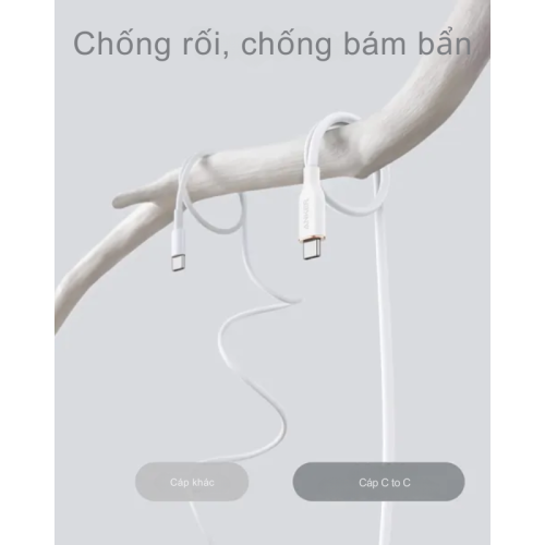 Anker A8552 - Cáp sạc nhanh Anker PowerLine III Flow, C to C, 0.9m, 100W 5A Siêu bền, chống bám bẩn - Hình ảnh 3