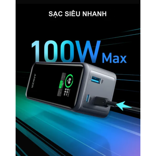 Anker A1336 - Pin sạc dự phòng Anker Prime 735 PowerCore 200W, 20.000mAh, màn hình LED - Hình ảnh 3