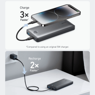 Anker A1366 - Pin sạc dự phòng Anker 535 20.000mAh 30w 3 Cổng 2C1A - <ul> <li>Model: Anker A1366</li> <li>Dung lượng: 20000 mAh</li> <li>Output Max: 30W</li> <li>2 cổng USB-C, 1 cổng USB-A</li> <li>Trọng lượng: 349g</li> </ul>