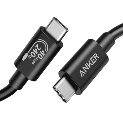 Anker A8487 - Cáp sạc nhanh Anker 515 USB C to USB C kiêm xuất hình ảnh 8K60HZ HD Display 40 Gbps, tải 240W, dài 3,3ft