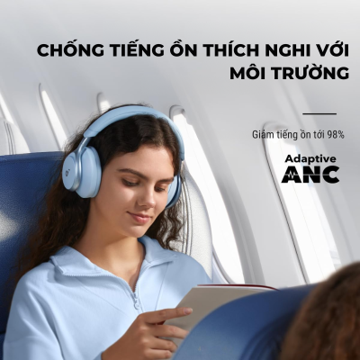 Anker A3035 - Tai nghe bluetooth Anker Soundcore Space One ANC Q30 BT 5.3, pin 55h, Hi-res, LDAC, chống ồn chủ động - <div class="css-146c3p1 r-bcqeeo r-1ttztb7 r-qvutc0 r-37j5jr r-a023e6 r-16dba41 r-1adg3ll r-1b5gpbm r-a8ghvy" dir="ltr"><span class="css-1jxf684 r-bcqeeo r-1ttztb7 r-qvutc0 r-poiln3">Tai nghe Bluetooth Anker A3035 Soundcore Space One tích hợp chống ồn chủ động (ANC) giảm tiếng ồn tới 98%, hỗ trợ âm thanh Hi-Res qua LDAC và pin lên đến 55 giờ (ANC tắt). Công nghệ Bluetooth 5.3 đảm bảo kết nối ổn định, cùng thiết kế thoải mái với chụp tai xoay 8°. Lý tưởng cho nghe nhạc, du lịch và làm việc trong môi trường ồn.</span></div>