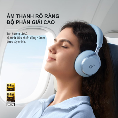 Anker A3035 - Tai nghe bluetooth Anker Soundcore Space One ANC Q30 BT 5.3, pin 55h, Hi-res, LDAC, chống ồn chủ động - <div class="css-146c3p1 r-bcqeeo r-1ttztb7 r-qvutc0 r-37j5jr r-a023e6 r-16dba41 r-1adg3ll r-1b5gpbm r-a8ghvy" dir="ltr"><span class="css-1jxf684 r-bcqeeo r-1ttztb7 r-qvutc0 r-poiln3">Tai nghe Bluetooth Anker A3035 Soundcore Space One tích hợp chống ồn chủ động (ANC) giảm tiếng ồn tới 98%, hỗ trợ âm thanh Hi-Res qua LDAC và pin lên đến 55 giờ (ANC tắt). Công nghệ Bluetooth 5.3 đảm bảo kết nối ổn định, cùng thiết kế thoải mái với chụp tai xoay 8°. Lý tưởng cho nghe nhạc, du lịch và làm việc trong môi trường ồn.</span></div>