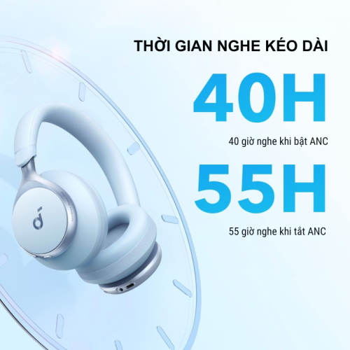 Anker A3035 - Tai nghe bluetooth Anker Soundcore Space One ANC Q30 BT 5.3, pin 55h, Hi-res, LDAC, chống ồn chủ động - Hình ảnh 5
