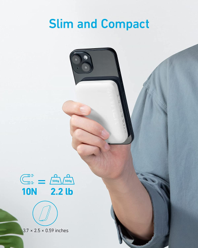 Anker A1616 - Pin Dự Phòng Từ Tính nhỏ gọn Anker 321 MagGo 5000mAh - <ul> <li>Model: Anker A1616</li> <li>Dung lượng: 5000 mAh</li> <li>USB-C Input (PD): DC 5V=2.4A,</li> <li>USB-C Output (PD): DC 5V=2.4A</li> <li>Wireles Output: 7.5W</li> <li>Total Output: 12W Max</li> </ul>