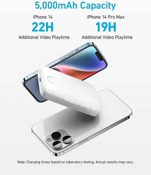 Anker A1616 - Pin Dự Phòng Từ Tính nhỏ gọn Anker 321 MagGo 5000mAh - <ul> <li>Model: Anker A1616</li> <li>Dung lượng: 5000 mAh</li> <li>USB-C Input (PD): DC 5V=2.4A,</li> <li>USB-C Output (PD): DC 5V=2.4A</li> <li>Wireles Output: 7.5W</li> <li>Total Output: 12W Max</li> </ul>