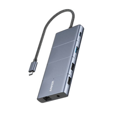 Anker A8388 - Bộ chuyển đổi Hub Anker 565 USB-C (11 in 1) PD 100w, 4K@60Hz, 3 cổng USB-A, cổng LAN, 3.5mm, microSD, 10Gbps