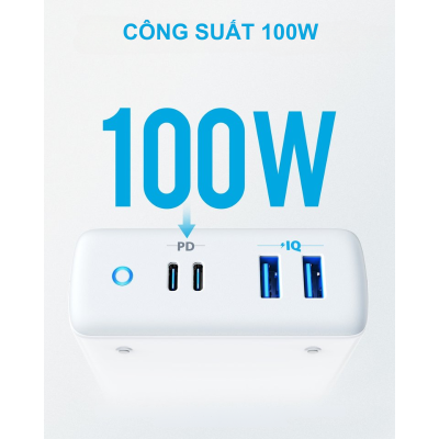 Anker A2041 - Bộ sạc nhanh PowerPort Atom PD 4 100W (2 PD & 2 PIQ) - <div class="css-146c3p1 r-bcqeeo r-1ttztb7 r-qvutc0 r-37j5jr r-a023e6 r-16dba41 r-1adg3ll r-1b5gpbm r-a8ghvy" dir="ltr"><span class="css-1jxf684 r-bcqeeo r-1ttztb7 r-qvutc0 r-poiln3">Anker A2041 – Bộ sạc nhanh PowerPort Atom PD 4 100W với 2 cổng USB-C PD và 2 cổng USB-A PIQ, sạc nhanh cho laptop, điện thoại, tablet. Công nghệ GaN giúp thiết kế nhỏ gọn, hiệu suất cao. Sạc đồng thời 4 thiết bị với phân bổ thông minh, tích hợp bảo vệ an toàn vượt trội.</span></div>