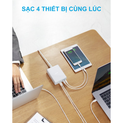 Anker A2041 - Bộ sạc nhanh PowerPort Atom PD 4 100W (2 PD & 2 PIQ) - <div class="css-146c3p1 r-bcqeeo r-1ttztb7 r-qvutc0 r-37j5jr r-a023e6 r-16dba41 r-1adg3ll r-1b5gpbm r-a8ghvy" dir="ltr"><span class="css-1jxf684 r-bcqeeo r-1ttztb7 r-qvutc0 r-poiln3">Anker A2041 – Bộ sạc nhanh PowerPort Atom PD 4 100W với 2 cổng USB-C PD và 2 cổng USB-A PIQ, sạc nhanh cho laptop, điện thoại, tablet. Công nghệ GaN giúp thiết kế nhỏ gọn, hiệu suất cao. Sạc đồng thời 4 thiết bị với phân bổ thông minh, tích hợp bảo vệ an toàn vượt trội.</span></div>