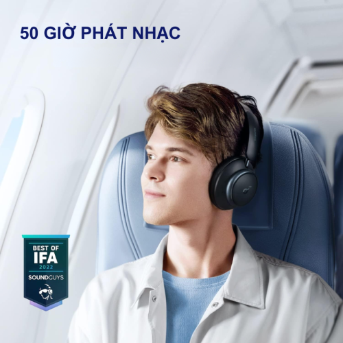 Anker A3040 - Tai nghe bluetooth Soundcore Anker Space Q45 chụp tai khử tiếng ồn chủ động thích ứng, pin 50h, bluetooth 5.3 - Hình ảnh 2
