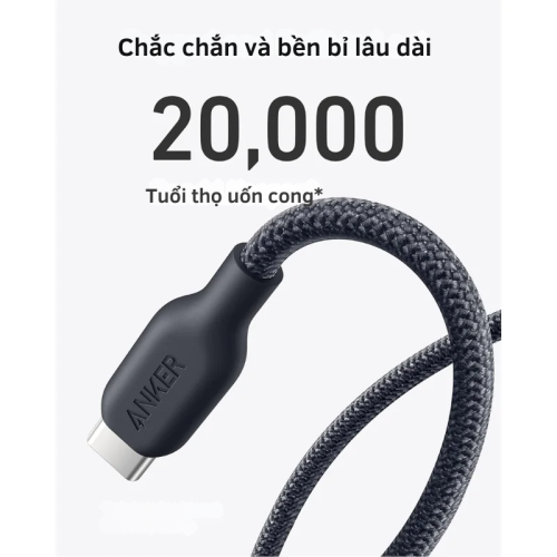 Anker A80E5 - Cáp sạc nhanh Anker C-C 240W 0.9m bọc dù Bio-Braided Fast Charge Cable - Hình ảnh 5