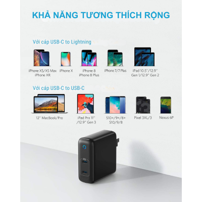Anker A2029 - Củ sạc nhanh Anker PowerPort Atom GaN Tech 60W 2 cổng type C (2 PD) - <div class="css-146c3p1 r-bcqeeo r-1ttztb7 r-qvutc0 r-37j5jr r-a023e6 r-16dba41 r-1adg3ll r-1b5gpbm r-a8ghvy" dir="ltr"><span class="css-1jxf684 r-bcqeeo r-1ttztb7 r-qvutc0 r-poiln3">Anker A2029 – Củ sạc nhanh PowerPort Atom GaN Tech 60W với 2 cổng USB-C (2 PD), hỗ trợ sạc nhanh cho laptop, điện thoại, máy tính bảng. Công nghệ GaN giúp thiết kế nhỏ gọn, hiệu suất cao, giảm nhiệt. Sạc cùng lúc 2 thiết bị với tổng công suất 60W, lý tưởng cho người dùng đa nhiệm.</span></div>
