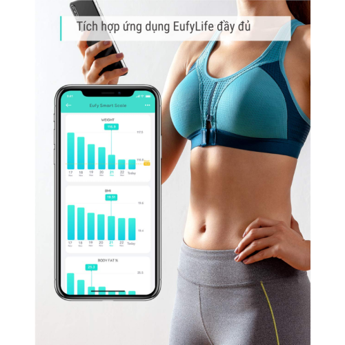 Anker T9146 - Cân điện tử Anker Eufy Smart Scale C1 - Hình ảnh 2