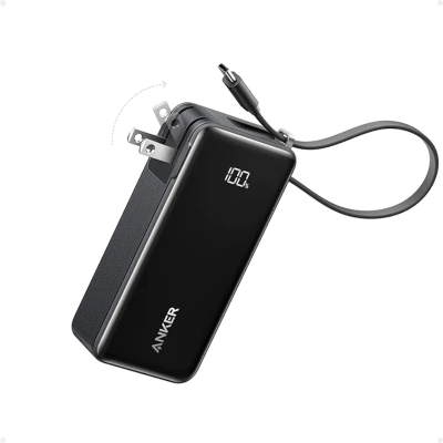 Anker A1637 - Pin dự phòng Anker Fusion 10000mah kèm cáp tích hợp sẵn Type C, Lightning, công suất 30W
