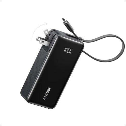 Anker A1637 - Pin dự phòng Anker Fusion 10000mah kèm cáp tích hợp sẵn Type C, Lightning, công suất 30W