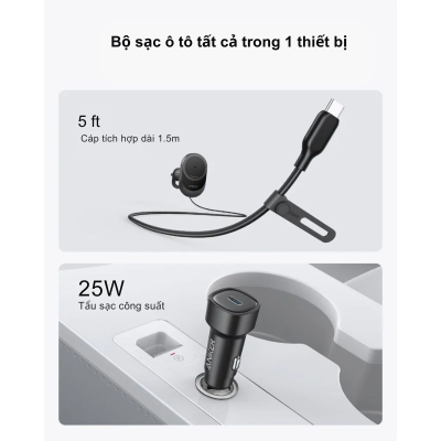 Anker B2932 - Bộ sạc nhanh ô tô không dây Anker MagGo, công nghệ Qi2 15W, điều chỉnh 360%, phiên bản 2024 - Bộ sạc nhanh ô tô không dây<a href="https://taynamtech.vn/anker-b2932-bo-sac-nhanh-o-to-khong-day-anker-maggo-cong-nghe-qi2-15w-dieu-chinh-360-phien-ban-2024"> Anker B2932</a> 2024 tích hợp công nghệ Qi2, cung cấp công suất 15W vượt trội. Thiết kế điều chỉnh 360° linh hoạt cùng đế từ tính mạnh mẽ đảm bảo giữ chắc điện thoại trên mọi địa hình. Sản phẩm đi kèm cáp USB-C 5 ft và bộ chuyển đổi 25W tiện lợi.