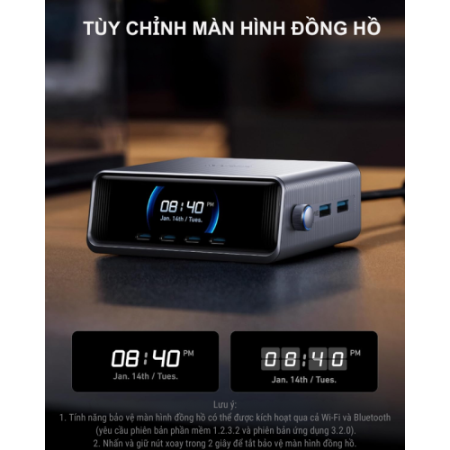 Bộ sạc nhanh Anker Prime A2345, công suất 250W, 6 cổng, công nghệ GaNPrime, PD3.1 với Type C 140W - Hình ảnh 6