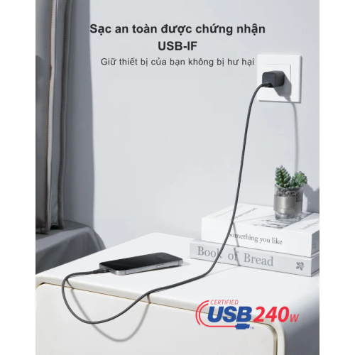 Cáp sạc nhanh Anker 240W Type C to C A82E2 bện dù chắc chắn, mẫu 2024, nhiều màu sắc - Hình ảnh 8
