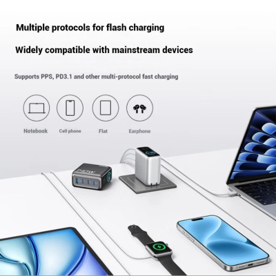 Củ sạc Anker Zolo 140W GaN A2697, màn hình LED, 3 cổng Type C, sạc nhanh PD, PPS 2.0 - Nếu bạn đang tìm kiếm một củ sạc nhanh, hiệu quả và an toàn, <strong>Củ sạc Anker Zolo 140W GaN A2697</strong> chính là lựa chọn hoàn hảo. Với thiết kế nhỏ gọn, tính năng sạc nhanh mạnh mẽ và bảo vệ thông minh, sản phẩm này đáp ứng mọi nhu cầu sạc của bạn, từ các thiết bị di động cho đến laptop. Không chỉ vậy, với công nghệ GaN tiên tiến, <strong>Củ sạc Anker Zolo 140W GaN A2697</strong> còn mang lại hiệu suất vượt trội, giúp tiết kiệm thời gian và bảo vệ thiết bị của bạn tốt nhất. <ul> <li><strong>Công suất tối đa</strong>: 140W</li> <li><strong>Số cổng sạc</strong>: 3 cổng USB Type-C</li> <li><strong>Màn hình</strong>: LED hiển thị công suất sạc</li> </ul> <h4>Cổng sạc:</h4> <ol> <li><strong>USB-C1</strong>: 5V/3A, 9V/3A, 15V/3A, 20V/5A (100W Max) – Hỗ trợ sạc nhanh PD và PPS</li> <li><strong>USB-C2</strong>: 5V/3A, 9V/3A, 15V/3A, 20V/5A (100W Max) – Tương thích với smartphone và laptop</li> <li><strong>USB-C3</strong>: 5V/3A, 9V/3A, 15V/3A, 20V/5A (100W Max)</li> </ol> <h4>Khả năng kết hợp công suất:</h4> <ul> <li><strong>2 cổng</strong>: USB-C1 + USB-C2 (100W + 40W, Tổng 140W)</li> <li><strong>3 cổng</strong>: Phân chia thông minh tùy theo thiết bị</li> </ul>