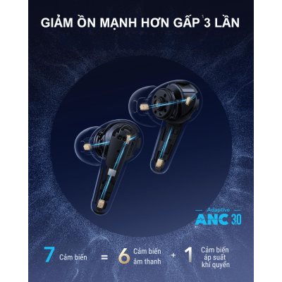 Tai nghe không dây chống ồn Soundcore Liberty 4 Pro A3954, 6 mic chống ồn ANC 3.0, màn hình hiển thị, chuẩn Hires - <div class="css-146c3p1 r-bcqeeo r-1ttztb7 r-qvutc0 r-37j5jr r-a023e6 r-16dba41 r-1adg3ll r-1b5gpbm r-a8ghvy" dir="ltr"><span class="css-1jxf684 r-bcqeeo r-1ttztb7 r-qvutc0 r-poiln3">Tai nghe không dây Anker A3954 Soundcore Liberty 4 Pro với chống ồn ANC 3.0, 6 micro AI cho đàm thoại rõ nét, driver kép ACAA 3.0 hỗ trợ âm thanh Hi-Res qua LDAC. Pin 10 giờ (40 giờ với hộp sạc), sạc nhanh, màn hình hiển thị trên hộp sạc, Bluetooth 5.3. Thiết kế sang trọng, chống nước IPX4, tùy chỉnh qua ứng dụng Soundcore.</span></div>