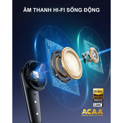 Tai nghe không dây chống ồn Soundcore Liberty 4 Pro A3954, 6 mic chống ồn ANC 3.0, màn hình hiển thị, chuẩn Hires - <div class="css-146c3p1 r-bcqeeo r-1ttztb7 r-qvutc0 r-37j5jr r-a023e6 r-16dba41 r-1adg3ll r-1b5gpbm r-a8ghvy" dir="ltr"><span class="css-1jxf684 r-bcqeeo r-1ttztb7 r-qvutc0 r-poiln3">Tai nghe không dây Anker A3954 Soundcore Liberty 4 Pro với chống ồn ANC 3.0, 6 micro AI cho đàm thoại rõ nét, driver kép ACAA 3.0 hỗ trợ âm thanh Hi-Res qua LDAC. Pin 10 giờ (40 giờ với hộp sạc), sạc nhanh, màn hình hiển thị trên hộp sạc, Bluetooth 5.3. Thiết kế sang trọng, chống nước IPX4, tùy chỉnh qua ứng dụng Soundcore.</span></div>