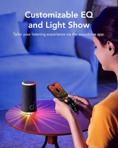 Loa Bluetooth Anker Soundcore A3166 có led 360 độ - Loa Bluetooth Anker Soundcore A3166 có led 360 độ là một sản phẩm vượt trội trong dòng loa di động hiện nay. Với thiết kế hiện đại, tính năng đột phá, và chất lượng âm thanh tuyệt hảo, đây chắc chắn là người bạn đồng hành lý tưởng cho mọi nhu cầu giải trí, từ những buổi tiệc sôi động đến các khoảnh khắc thư giãn tại nhà.