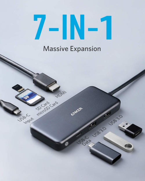 Hub chuyển đổi ANKER PowerExpand USB-C 7-in-1 - A8346 - Hình ảnh 5