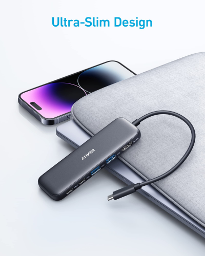 Hub chuyển đổi ANKER 332 USB-C 5in1, HDMI 4K, USB-C 5 Gbps, 2*USB-A 5 Gbps, sạc PD input 100W - A8355 - Hub chuyển đổi Anker 332 (A8355) 5 trong 1 mở rộng kết nối với HDMI 4K@30Hz, USB-C 5 Gbps, 2 cổng USB-A 5 Gbps và sạc PD input 100W. Thiết kế nhỏ gọn, chắc chắn, hỗ trợ truyền dữ liệu nhanh, xuất hình ảnh sắc nét và sạc laptop hiệu quả, lý tưởng cho công việc và giải trí.