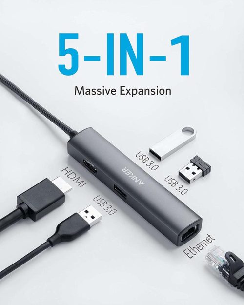 Hub cổng chuyển đổi ANKER 533 PowerExpand+ USB-C Ethernet 5-in-1 - A8338 - Hình ảnh 6
