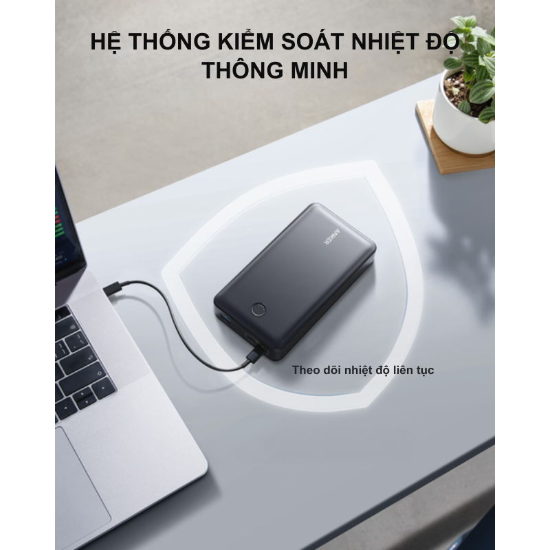Anker A1379 - Pin sạc dự phòng Anker PowerCore 537 dung lượng 24000mah cho Laptop, điện thoại, tai nghe, sạc nhanh 65W - <div class="css-146c3p1 r-bcqeeo r-1ttztb7 r-qvutc0 r-37j5jr r-a023e6 r-16dba41 r-1adg3ll r-1b5gpbm r-a8ghvy" dir="ltr"><span class="css-1jxf684 r-bcqeeo r-1ttztb7 r-qvutc0 r-poiln3">Pin sạc dự phòng Anker A1379 – PowerCore 537 sở hữu dung lượng 24.000mAh, hỗ trợ sạc nhanh 65W qua USB-C, lý tưởng cho laptop, điện thoại và tai nghe. Với 2 cổng USB-C và 1 USB-A, sản phẩm cho phép sạc đồng thời nhiều thiết bị, tái sạc đầy trong 3,5 giờ bằng sạc 30W. Thiết kế nhỏ gọn, tích hợp bảo vệ thông minh, đây là lựa chọn hoàn hảo cho nhu cầu di động.</span></div>