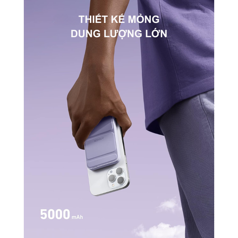 Anker A1614 - Pin Dự Phòng Từ Tính Anker 622 Magnetic Mago 5000mah - <div class="css-146c3p1 r-bcqeeo r-1ttztb7 r-qvutc0 r-37j5jr r-a023e6 r-16dba41 r-1adg3ll r-1b5gpbm r-a8ghvy" dir="ltr"><span class="css-1jxf684 r-bcqeeo r-1ttztb7 r-qvutc0 r-poiln3">Pin sạc dự phòng Anker A1614 – Anker 622 Magnetic MagGo 5000mAh tích hợp sạc từ tính MagSafe cho iPhone 12/13/14/15, công suất không dây 7.5W và cổng USB-C 12W. Thiết kế mỏng nhẹ (12.8mm, 141g) với chân đế gập tiện lợi, phù hợp để vừa sạc vừa sử dụng. Sản phẩm nhỏ gọn, mạnh mẽ, lý tưởng cho người dùng iPhone.</span></div>