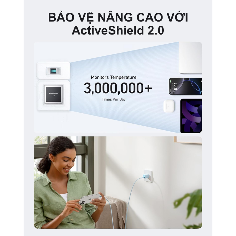 Anker A2147 - Củ sạc Anker 511 Nano 3 30W - <div class="css-146c3p1 r-bcqeeo r-1ttztb7 r-qvutc0 r-37j5jr r-a023e6 r-16dba41 r-1adg3ll r-1b5gpbm r-a8ghvy" dir="ltr"><span class="css-1jxf684 r-bcqeeo r-1ttztb7 r-qvutc0 r-poiln3">Anker A2147 – Củ sạc Anker 511 Nano 3 30W với thiết kế siêu nhỏ gọn, hỗ trợ sạc nhanh qua cổng USB-C, tương thích iPhone, Samsung, iPad. Công nghệ GaN II giúp hiệu suất cao, tản nhiệt tốt. Công suất tối đa 30W, tích hợp bảo vệ an toàn ActiveShield 2.0, lý tưởng cho người dùng di động.</span></div>