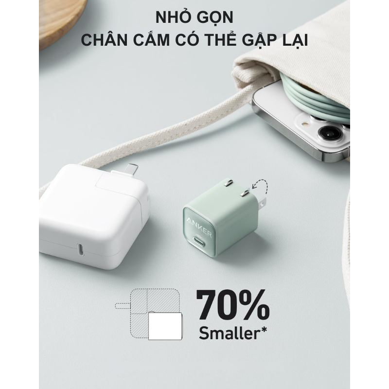 Anker A2147 - Củ sạc Anker 511 Nano 3 30W - <div class="css-146c3p1 r-bcqeeo r-1ttztb7 r-qvutc0 r-37j5jr r-a023e6 r-16dba41 r-1adg3ll r-1b5gpbm r-a8ghvy" dir="ltr"><span class="css-1jxf684 r-bcqeeo r-1ttztb7 r-qvutc0 r-poiln3">Anker A2147 – Củ sạc Anker 511 Nano 3 30W với thiết kế siêu nhỏ gọn, hỗ trợ sạc nhanh qua cổng USB-C, tương thích iPhone, Samsung, iPad. Công nghệ GaN II giúp hiệu suất cao, tản nhiệt tốt. Công suất tối đa 30W, tích hợp bảo vệ an toàn ActiveShield 2.0, lý tưởng cho người dùng di động.</span></div>