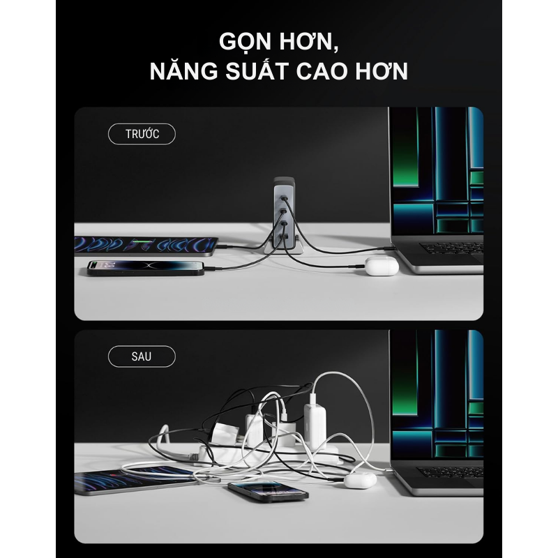 Anker A2342 - Sạc bàn Anker Prime 240W 749, sạc laptop, macbook, ipad, iP, điện thoại android - <div class="css-146c3p1 r-bcqeeo r-1ttztb7 r-qvutc0 r-37j5jr r-a023e6 r-16dba41 r-1adg3ll r-1b5gpbm r-a8ghvy" dir="ltr"><span class="css-1jxf684 r-bcqeeo r-1ttztb7 r-qvutc0 r-poiln3">Anker A2342 – Sạc bàn Anker Prime 240W 749 với 4 cổng (3 USB-C, 1 USB-A), sạc nhanh cho laptop, MacBook, iPad, iPhone, điện thoại Android. Công suất tối đa 240W, hỗ trợ công nghệ GaNPrime, sạc đồng thời 4 thiết bị. Tích hợp ActiveShield 2.0 đảm bảo an toàn, thiết kế nhỏ gọn, tiện lợi.</span></div>