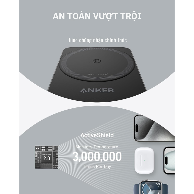 Anker A2557 - Đế sạc không dây 3in1 Anker MagGo 15W, kèm theo củ sạc USB-C 40W A2918 - <div class="css-146c3p1 r-bcqeeo r-1ttztb7 r-qvutc0 r-37j5jr r-a023e6 r-16dba41 r-1adg3ll r-1b5gpbm r-a8ghvy" dir="ltr"><span class="css-1jxf684 r-bcqeeo r-1ttztb7 r-qvutc0 r-poiln3">Anker A2557 – Đế sạc không dây 3in1 Anker MagGo 15W kèm củ sạc USB-C 40W A2918, sạc nhanh iPhone, Apple Watch, AirPods cùng lúc. Công nghệ Qi2 hỗ trợ MagSafe, sạc an toàn, hiệu quả. Thiết kế gập gọn, điều chỉnh góc linh hoạt, lý tưởng cho bàn làm việc hoặc di chuyển.</span></div>