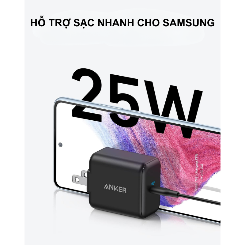 Anker A2642 - Củ sạc nhanh Anker chân gập hỗ trợ PPS samsung, công suất 25W - <div class="css-146c3p1 r-bcqeeo r-1ttztb7 r-qvutc0 r-37j5jr r-a023e6 r-16dba41 r-1adg3ll r-1b5gpbm r-a8ghvy" dir="ltr"><span class="css-1jxf684 r-bcqeeo r-1ttztb7 r-qvutc0 r-poiln3">Anker A2642 – Củ sạc nhanh chân gập 25W, hỗ trợ PPS Samsung, sạc nhanh Galaxy S-series, iPhone, iPad. Thiết kế nhỏ gọn, tích hợp PowerIQ 3.0, tối ưu hiệu suất sạc. Tích hợp bảo vệ MultiProtect, an toàn tối đa, lý tưởng cho người dùng di động.</span></div>