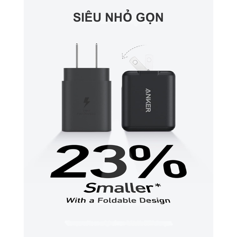 Anker A2642 - Củ sạc nhanh Anker chân gập hỗ trợ PPS samsung, công suất 25W - <div class="css-146c3p1 r-bcqeeo r-1ttztb7 r-qvutc0 r-37j5jr r-a023e6 r-16dba41 r-1adg3ll r-1b5gpbm r-a8ghvy" dir="ltr"><span class="css-1jxf684 r-bcqeeo r-1ttztb7 r-qvutc0 r-poiln3">Anker A2642 – Củ sạc nhanh chân gập 25W, hỗ trợ PPS Samsung, sạc nhanh Galaxy S-series, iPhone, iPad. Thiết kế nhỏ gọn, tích hợp PowerIQ 3.0, tối ưu hiệu suất sạc. Tích hợp bảo vệ MultiProtect, an toàn tối đa, lý tưởng cho người dùng di động.</span></div>