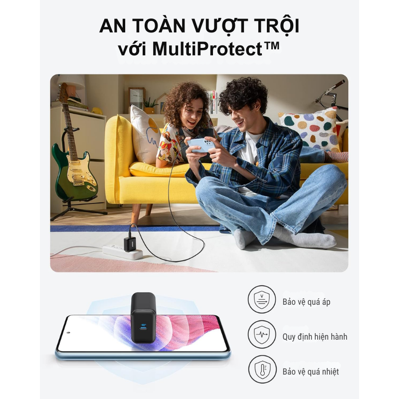 Anker A2642 - Củ sạc nhanh Anker chân gập hỗ trợ PPS samsung, công suất 25W - <div class="css-146c3p1 r-bcqeeo r-1ttztb7 r-qvutc0 r-37j5jr r-a023e6 r-16dba41 r-1adg3ll r-1b5gpbm r-a8ghvy" dir="ltr"><span class="css-1jxf684 r-bcqeeo r-1ttztb7 r-qvutc0 r-poiln3">Anker A2642 – Củ sạc nhanh chân gập 25W, hỗ trợ PPS Samsung, sạc nhanh Galaxy S-series, iPhone, iPad. Thiết kế nhỏ gọn, tích hợp PowerIQ 3.0, tối ưu hiệu suất sạc. Tích hợp bảo vệ MultiProtect, an toàn tối đa, lý tưởng cho người dùng di động.</span></div>