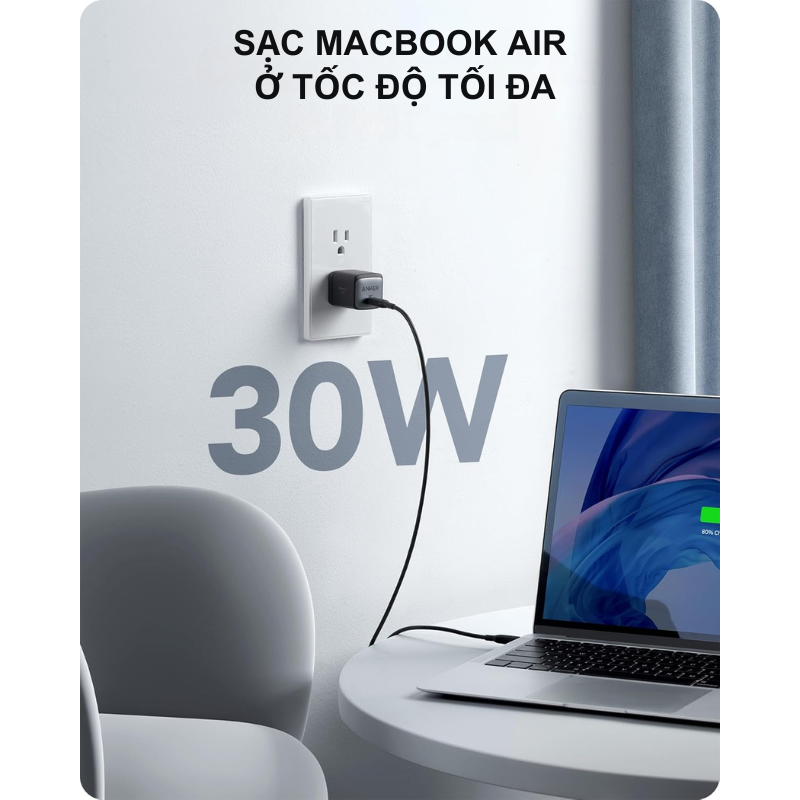 Anker A2665 - Củ sạc nhanh Anker PowerPort Nano II PD 30W - 01 cổng Type C - <div class="css-146c3p1 r-bcqeeo r-1ttztb7 r-qvutc0 r-37j5jr r-a023e6 r-16dba41 r-1adg3ll r-1b5gpbm r-a8ghvy" dir="ltr"><span class="css-1jxf684 r-bcqeeo r-1ttztb7 r-qvutc0 r-poiln3">Anker A2665 – Củ sạc nhanh PowerPort Nano II PD 30W với 1 cổng USB-C, sạc nhanh iPhone, Samsung, iPad, MacBook Air. Công nghệ GaN II giúp thiết kế siêu nhỏ gọn, hiệu suất cao. Tích hợp bảo vệ an toàn ActiveShield, lý tưởng cho người dùng cần sạc nhanh khi di chuyển.</span></div>