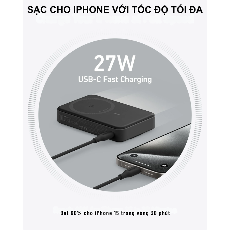 Anker A1654 - Sạc dự phòng Anker Maggo power bank 10000mAh, sạc nhanh 27W, sạc không dây QI2 15W có chân đế, màn hình thông minh tuỳ biến - <div class="css-146c3p1 r-bcqeeo r-1ttztb7 r-qvutc0 r-37j5jr r-a023e6 r-16dba41 r-1adg3ll r-1b5gpbm r-a8ghvy" dir="ltr"><span class="css-1jxf684 r-bcqeeo r-1ttztb7 r-qvutc0 r-poiln3">Sạc dự phòng Anker MagGo Power Bank ( Anker A1654) sở hữu dung lượng 10.000mAh, hỗ trợ sạc nhanh 27W qua USB-C và sạc không dây Qi2 15W. Thiết kế nhỏ gọn với màn hình thông minh hiển thị trạng thái pin, tích hợp chân đế tiện lợi cho trải nghiệm rảnh tay. Sản phẩm tương thích hoàn hảo với iPhone 12/13/14/15 series nhờ công nghệ MagSafe, mang đến giải pháp sạc hiện đại và hiệu quả.</span></div>